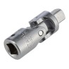STAHLWILLE 1/4 in Square Universal Joint, Alloy Steel Chrome Finish, 37mm Overall Length 11020000