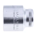 STAHLWILLE 1/2 in Drive 30 mm 12 Point Square Socket Chrome Finish, 45mm Overall Length 03010030