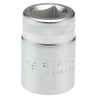 STAHLWILLE 1/2 in Drive 19 mm 12 Point Square Socket Chrome Finish 38mm Overall Length 03010019