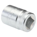 STAHLWILLE 1/2 in Drive 19 mm 12 Point Square Socket Chrome Finish 38mm Overall Length 03010019