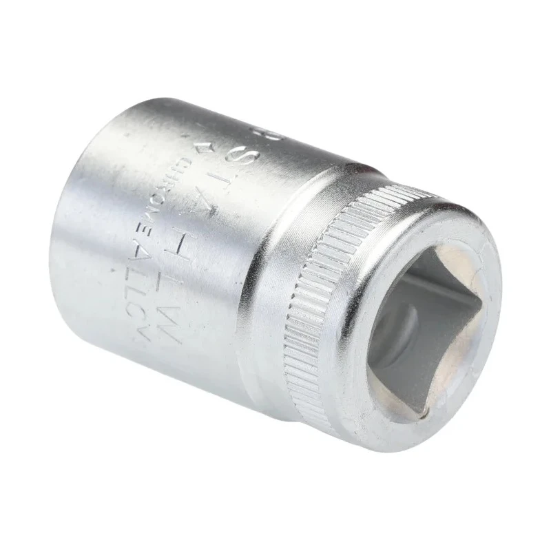 STAHLWILLE 1/2 in Drive 19 mm 12 Point Square Socket Chrome Finish 38mm Overall Length 03010019