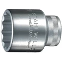 STAHLWILLE 1/2 in Drive 18 mm 12 Point Square Socket, Chrome Finish, 38mm Overall Length 03010018