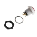 Otto P9 Series Push Button Switch Momentary Panel DPDT Red LED IP64 12 mm Cutout 28 V dc 115 V ac P9-113191