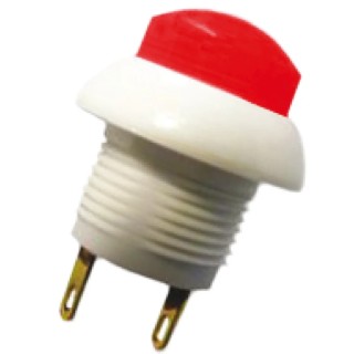 Otto P9 Series Momentary Push Button Switch, DPDT, Red LED, Panel Mount 12 mm Cutout, IP64, 28 V DC, 115 V AC P9-213191