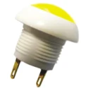 Otto P9 Series Panel Mount Momentary Push Button Switch SPDT Yellow LED 12 mm Cutout IP64 P9-113194