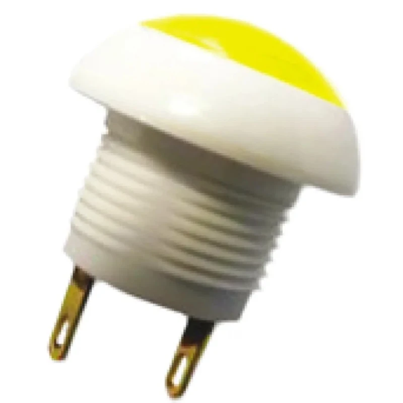 Otto P9 Series Panel Mount Momentary Push Button Switch SPDT Yellow LED 12 mm Cutout IP64 P9-113194