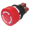 EAO Maintained Emergency Stop Push Button Panel Mount, 16 mm Cutout, SPDT, IP65 51-256.025