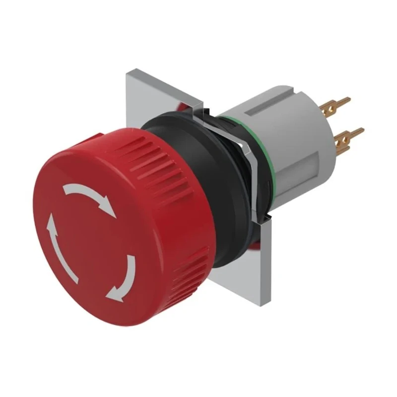 EAO 01 Series Maintained Emergency Stop Push Button Panel Mount 16mm Cutout SPDT IP65 51-253.026