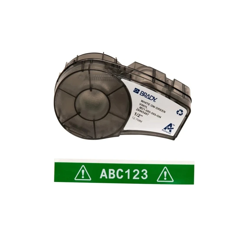 Brady White on White, Green Label Printer Tape 12.7 mm Width, 6.4 m Length M21-500-595-GN