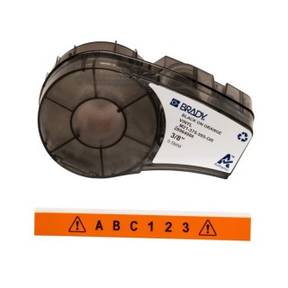 Brady Black on Orange Black Label Printer Tape 9.53 mm Width, 6.4 m Length M21-375-595-OR