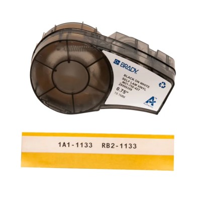 Brady Black on White Transparent Label Printer Tape 19.05 mm Width, 4.27 m Length M21-750-427