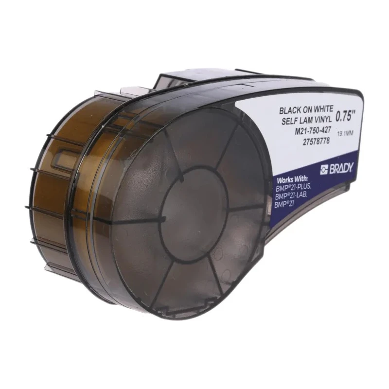 Brady Black on White Transparent Label Printer Tape 19.05 mm Width, 4.27 m Length M21-750-427