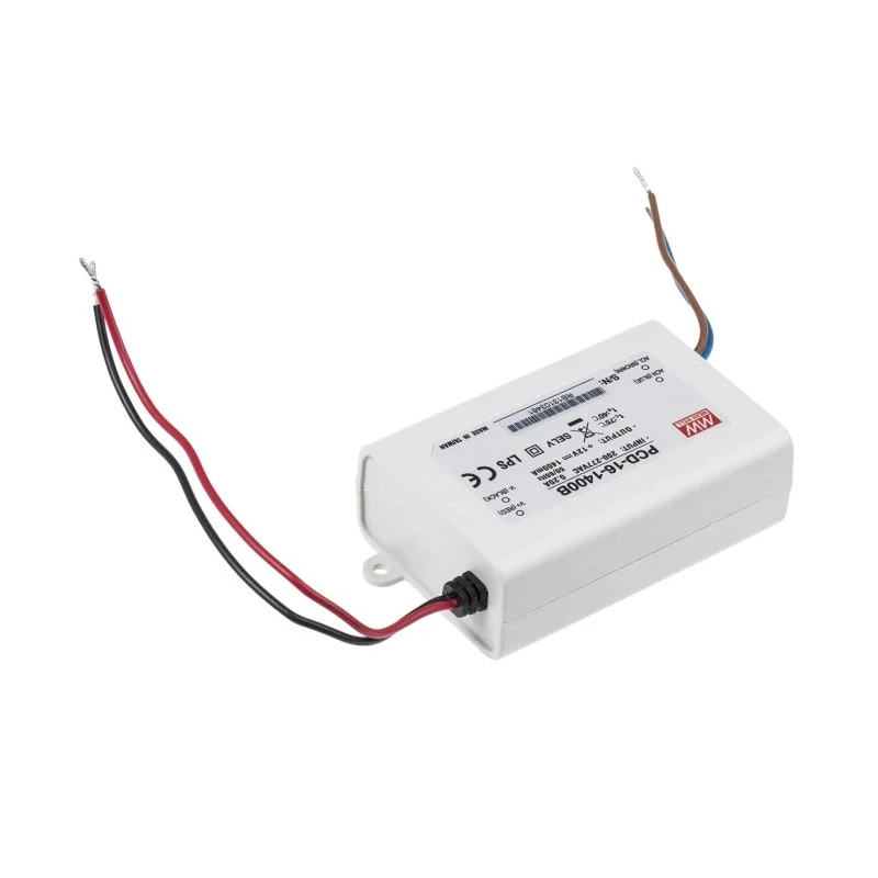 MEAN WELL  IP42 5 Output LED Driver, 12V/8V Output, 16.8W, 1.4A Constant Current LED Driver