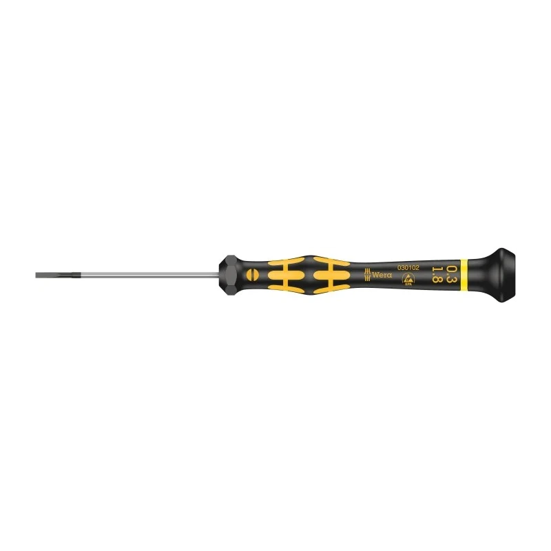 Wera Precision Screwdriver, Insulated, Bi-Material Handle, 60 mm Blade, 157 mm Overall 05030102001