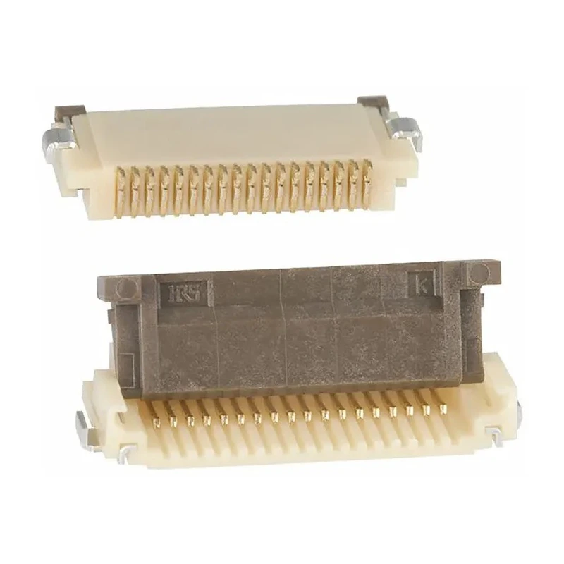 Hirose 0.5 mm Pitch 18 Way Right Angle Female FPC Connector, Solder FH12