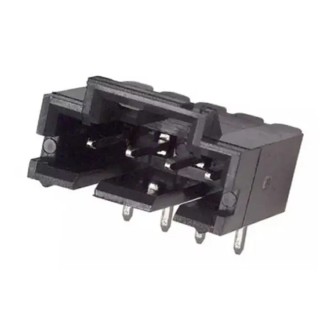 TE Connectivity AMPMODU MTE Series Right Angle Through Hole PCB Header, 4 Contacts, 2.54 mm Pitch, 1 Row, Shrouded 5-103634-3