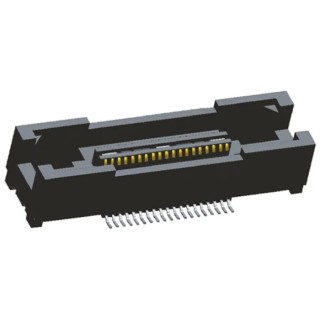TE Connectivity MICTOR Series Straight Through Hole Surface PCB Socket 38-Contact 2 Row 0.64mm Pitch 5767096-8