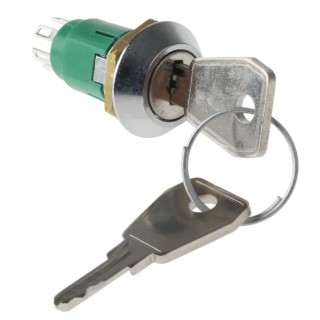 Lorlin Key Switch DPDT 1A 2-Way Common-Key Polyamide Housing Tapered Bezel IRL-5-M-S-2-RS