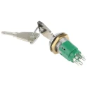 Lorlin Key Switch DPDT 1A 2-Way Common-Key Polyamide Housing Tapered Bezel IRL-5-M-S-2-RS