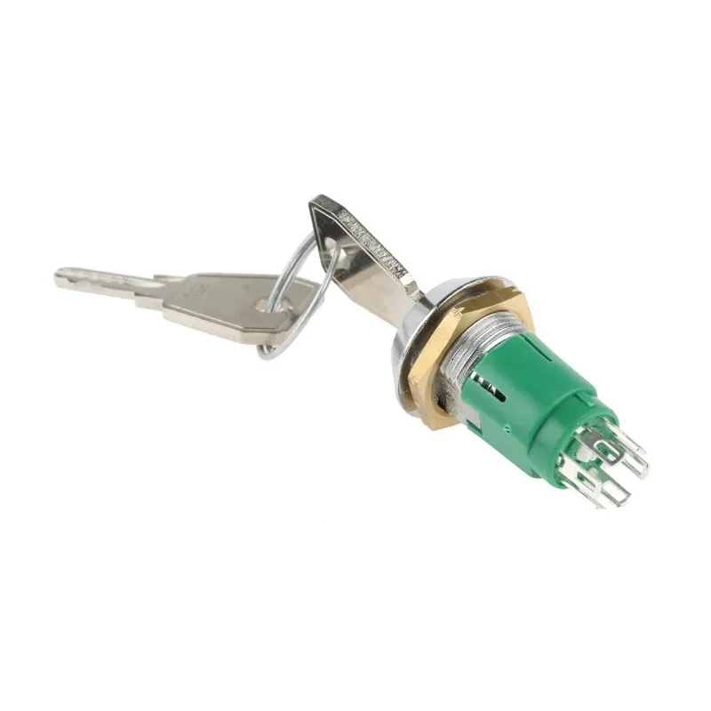 Lorlin Key Switch DPDT 1A 2-Way Common-Key Polyamide Housing Tapered Bezel IRL-5-M-S-2-RS