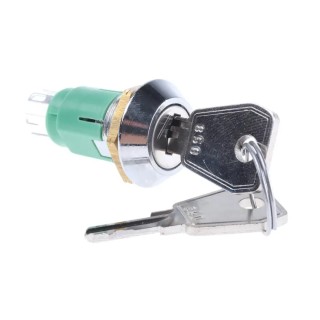 Lorlin High Retention DPDT Key Switch, 1A, 2-Way Common-Key, Fibreglass Reinforced Polyamide, 24V AC/DC HRL-5-M-S-2-RS