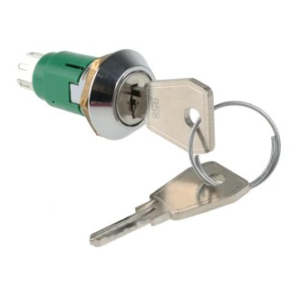 Lorlin Key Switch Double Pole Double Throw DPDT Momentary Operation 1A 24V DC Tapered Bezel Random-Key IRL-5-M-D-2-RS
