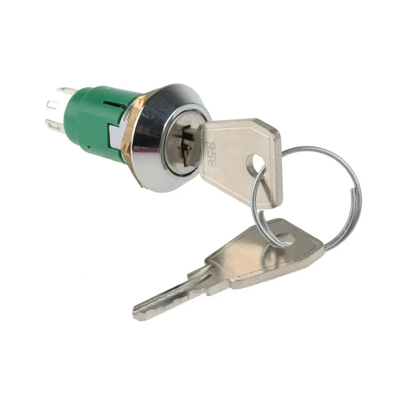 Lorlin Key Switch Double Pole Double Throw DPDT Momentary Operation 1A 24V DC Tapered Bezel Random-Key IRL-5-M-D-2-RS