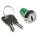 Lorlin Key Switch Double Pole Double Throw DPDT Momentary Operation 1A 24V DC Tapered Bezel Random-Key IRL-5-M-D-2-RS