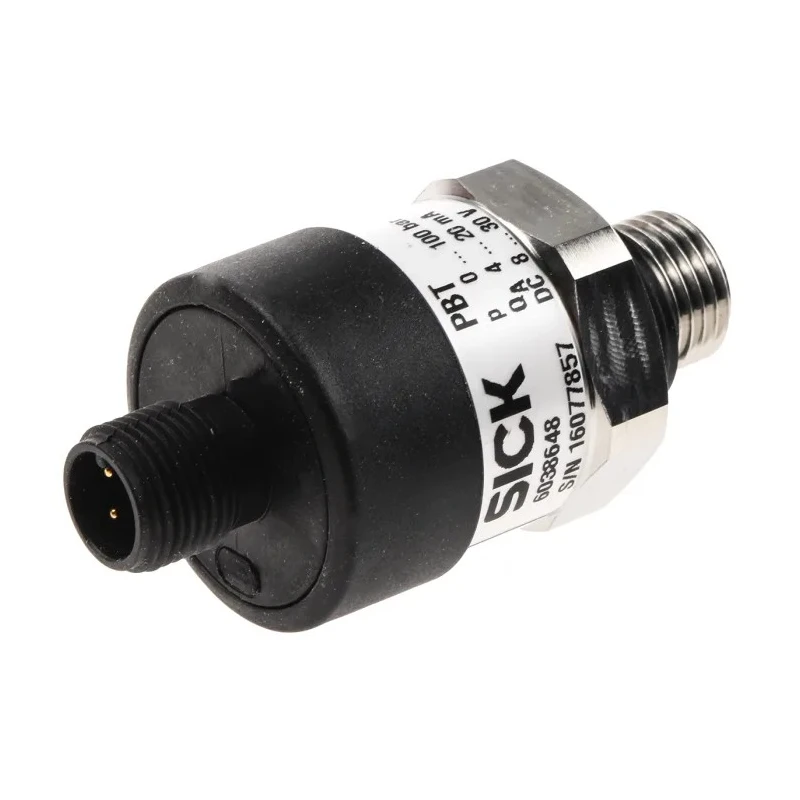 SICK PBT Series Pressure Sensor 4 to 12 mA 2-Wire Output 0-100 bar Gauge Reading PBT-RB100SG1SSNAMA0Z