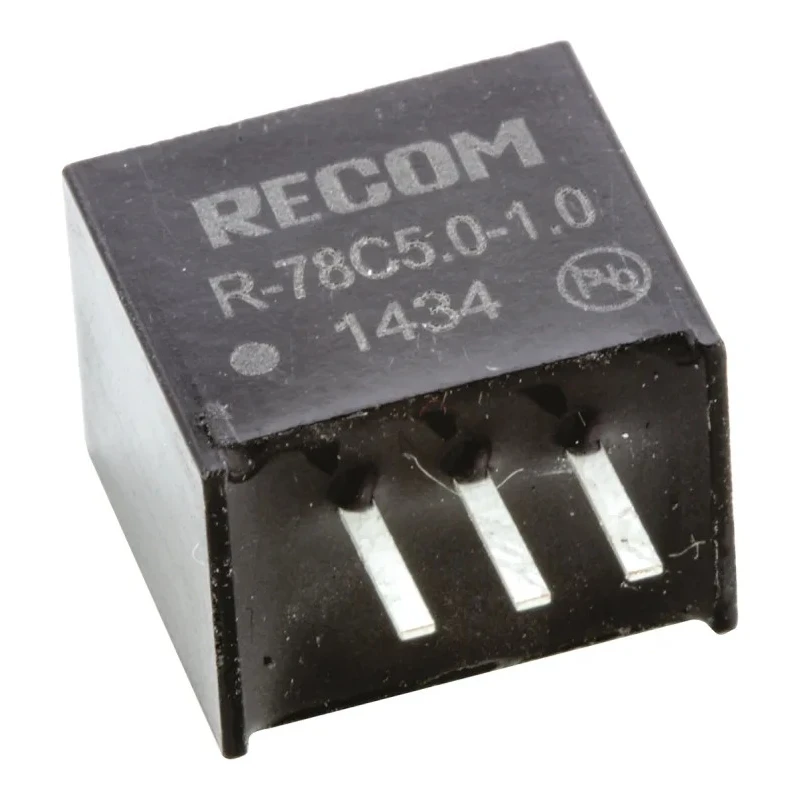 Recom Switching Regulator Through Hole 5V DC Output Voltage 1A Output Current 5W Power SIP-3 Package R-78C5.0-1.0