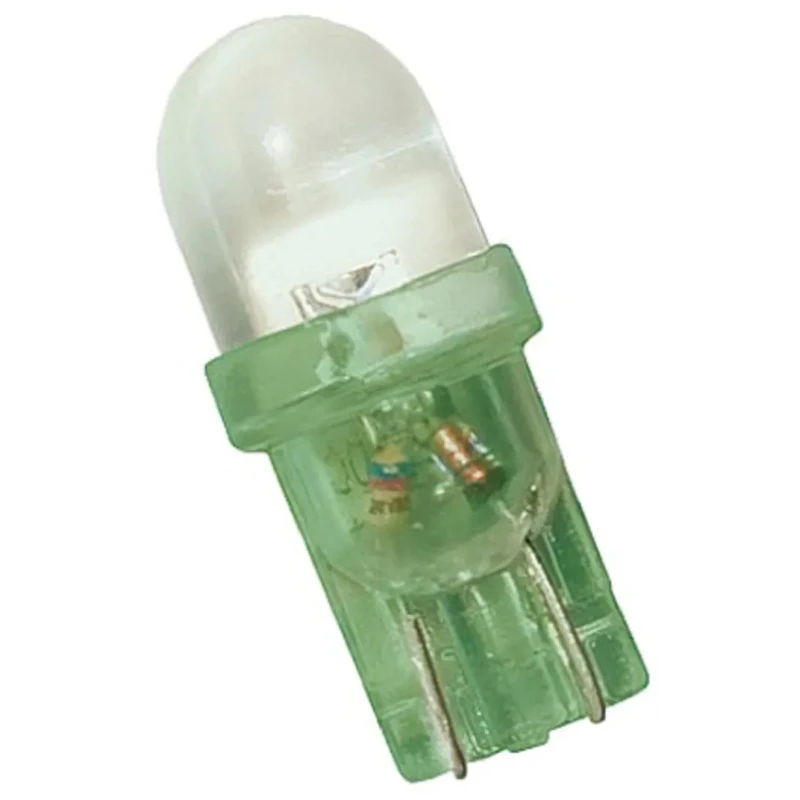 JKL Components Green Indicator Lamp Wedge Base 24V 10mm Diameter LE-0509-02G