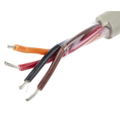 Alpha Wire Pro-Tekt Series Data Cable 4 Cores 0.09 mm² 50 m 300V Grey PVC Sheath B951041 GE321