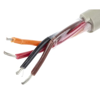 Alpha Wire Pro-Tekt Series Data Cable 4 Cores 0.23 mm² 50 m Grey Sheath Polyvinyl Chloride B953041 GE321