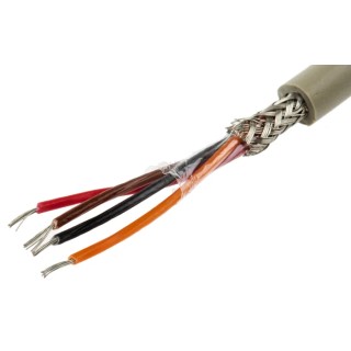 Alpha Wire Pro-Tekt Series Data Cable 4 Cores 0.23 mm² 50 m Grey Sheath Polyvinyl Chloride B953043 GE321