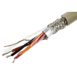 Alpha Wire Pro-Tekt Series Data Cable 4 Cores 0.81 mm² 50 m Grey Sheath Polyvinyl Chloride B956044 GE321
