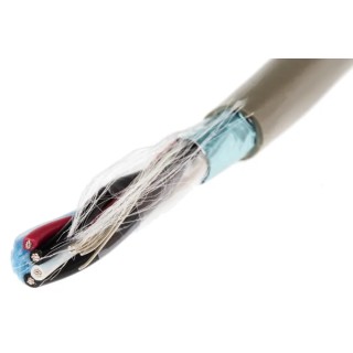 Alpha Wire Pro-Tekt Series Data Cable 2 Pairs 4 Cores 0.09 mm² 50 m Grey Sheath Polyvinyl Chloride B961022 GE321