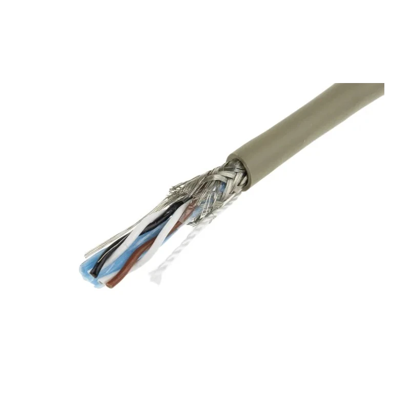 Alpha Wire Pro-Tekt Series Data Cable 2 Pairs 4 Cores 0.23 mm² 50 m Grey Polyvinyl Chloride B963023 GE321