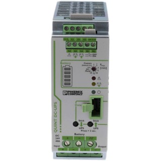 Phoenix Contact Uninterruptible Power Supply QUINT-UPS 960 W 24V DC Input 40A 0.5 h Backup Time DIN Rail Mount 2320241