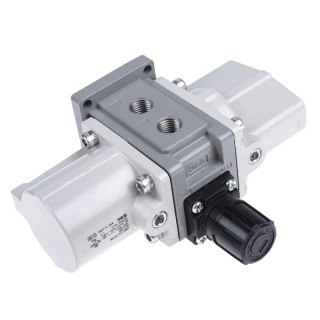 SMC Pneumatic Regulator Rc 1/4 Carbon Steel Maximum Operating Temperature 50°C VBA11A-02GN