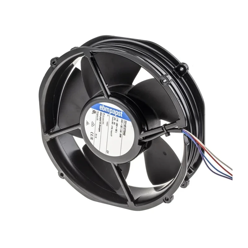 ebm-papst S-Force 2200 FTD Series Compact DC Axial Fan, 24V DC, 41W, 1.45A Max, 790 m³/h, IP54, 220 mm 