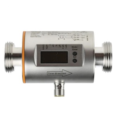 ifm electronic Magnetic-Inductive Flow Meter 0.2L/min to 100L/min, G 1 in, Stainless Steel Housing SM8000