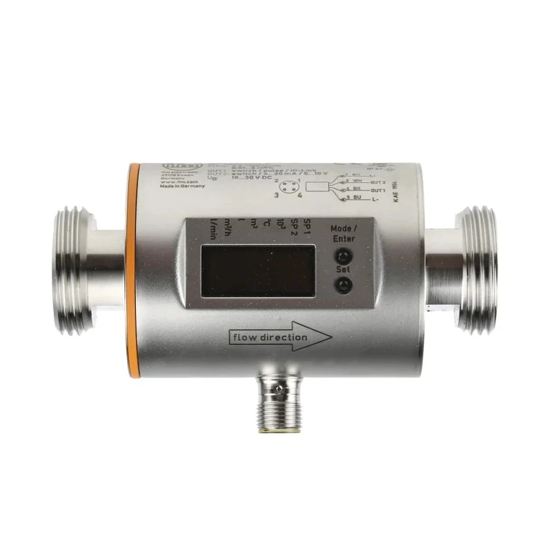 ifm electronic Magnetic-Inductive Flow Meter 0.2L/min to 100L/min, G 1 in, Stainless Steel Housing SM8000