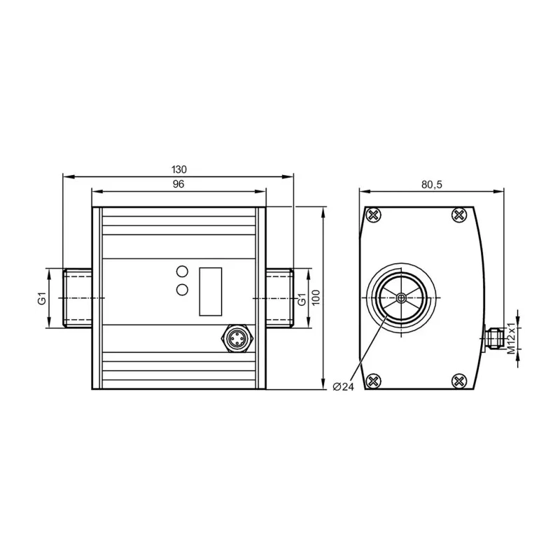 ifm electronic SU Series Flow Meter 0L/min to 100L/min, 1 in G Thread, Aluminium Magnesium Silicon Alloy Body SU8000
