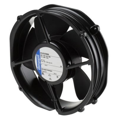 ebm-papst 2200 FTD Series Axial Fan, 24V DC, 940 m³/h Air Flow, 48 W Power, 2 A Max, IP20 Protection, 220 mm Circular Frame 