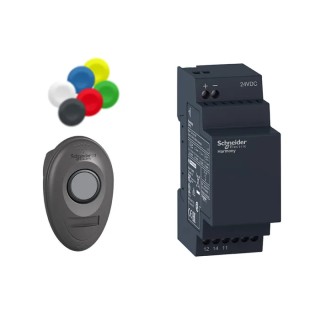 Schneider Electric Harmony XB5R Series Push Button Switch Panel Mount 22 mm Cutout IP20 IP65 24 V XB5RMB03