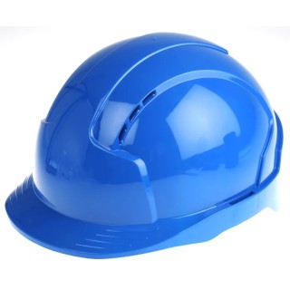 JSP Blue Ventilated Safety Helmet with Adjustable Ratchet Suspension AJB160-000-500