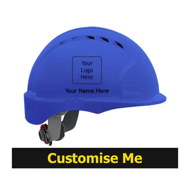 JSP Blue Ventilated Safety Helmet with Adjustable Ratchet Suspension AJB160-000-500