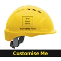 JSP EVO Lite Yellow Ventilated Adjustable Safety Helmet ABS Material AJB160-000-200