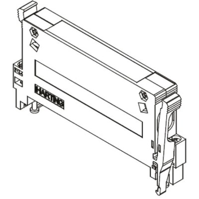 HARTING 09 06 Shell Housing for use with DIN 41612 Connector Thermoplastic Grey 09060480515