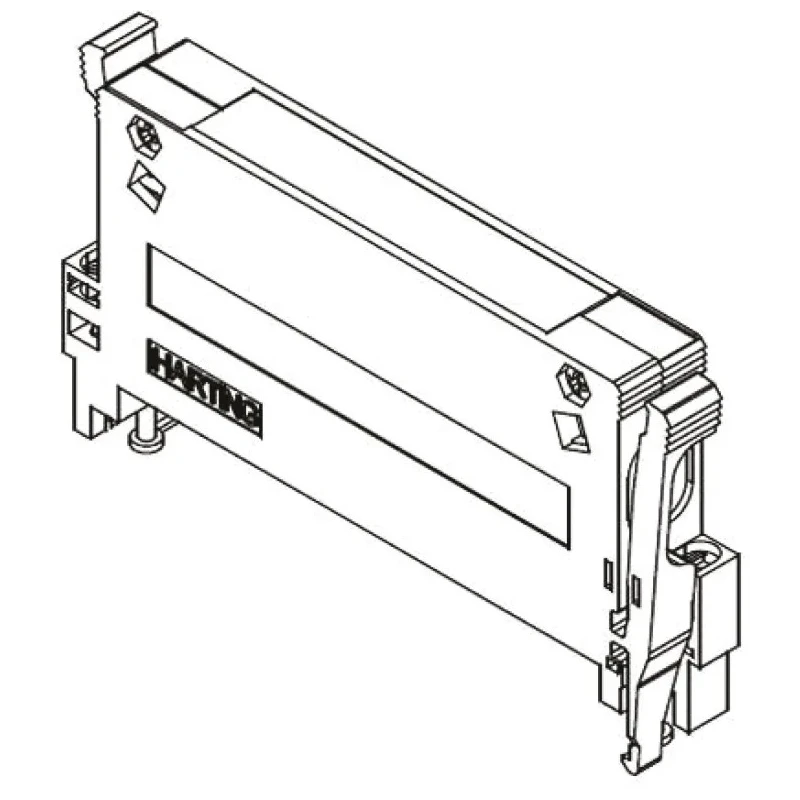 HARTING 09 06 Shell Housing for use with DIN 41612 Connector Thermoplastic Grey 09060480515